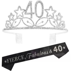 40th Birthday Tiara and Sash